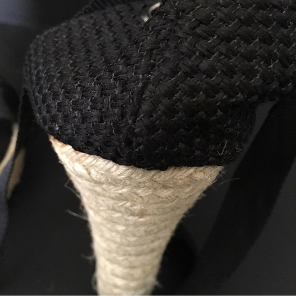 Michael Antonio Braided Jute Wedge Cross Ankle Strap Sandals 7.5 Open Toe - Picture 4 of 9